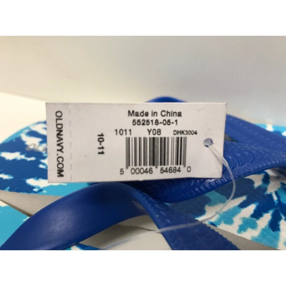 OLD NAVY Unisex  flip flop blue sandals size US 10-11